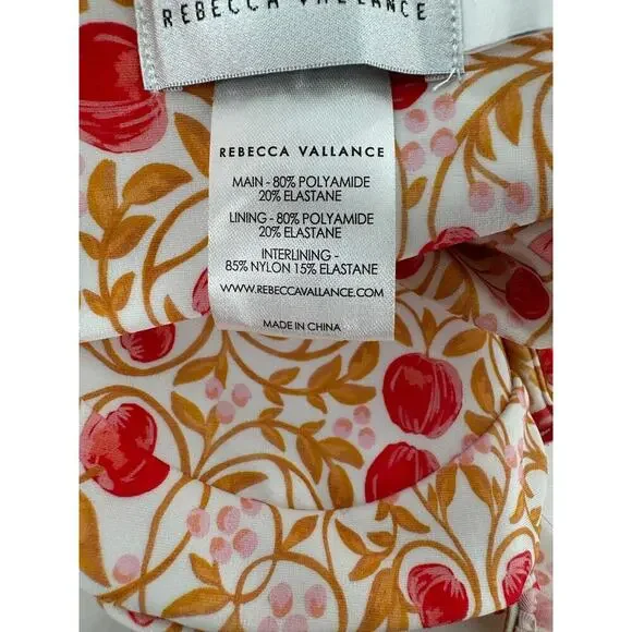 REBECCA VALLANCE Swimsuit Size Large Catania Ruffled Waist Tie Floral One Piece​ - Picture 9 of 11
